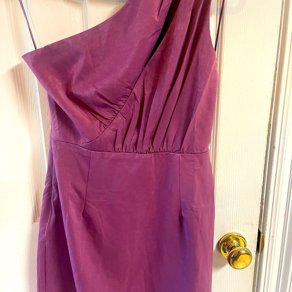 Eggplant one shoulder mini dress Size S